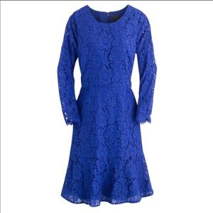 J.Crew vibrant blue lace cocktail dress, 6